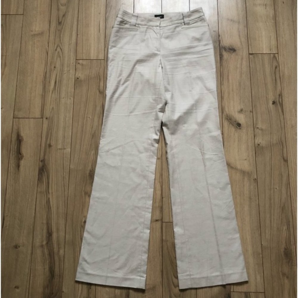 Women’s Mexx Cream Beige Herringbone straight leg trouser pants size 34